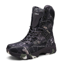 Load image into Gallery viewer, New Waterproof Men Tactical Military Boots Desert Boots Hiking Camouflage High-top Desert Men&#39;s Boots Fashion Work Men&#39;s shoes