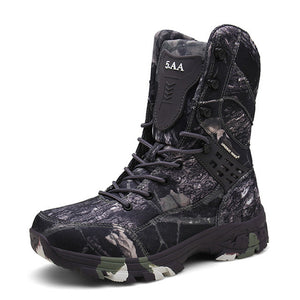 New Waterproof Men Tactical Military Boots Desert Boots Hiking Camouflage High-top Desert Men's Boots Fashion Work Men's shoes