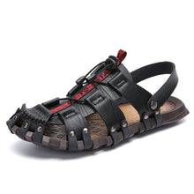 Load image into Gallery viewer, Vancat New Casual Men Soft Sandals Comfortable Men Summer Leather Sandals Men Roman Summer Outdoor Beach Sandals Big Size 38-47