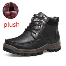 Load image into Gallery viewer, MIXIDELAI Winter Brand Big Size Men Shoes Men&#39;s Boots Genuine Leather Warm Snow Boots Casual Men Motorcycle Boots Botas Hombre