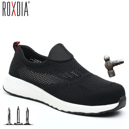 ROXDIA brand summer lightweight steel toecap men women work & safety boots breathable male female shoes plus size 36-45 RXM120