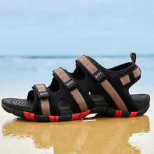 Load image into Gallery viewer, Summer Men Sandals Hook&amp;loop Men&#39;s Summer Shoes 2019 Fashion Waterproof Casual Beach Shoes Size:39-44 Black