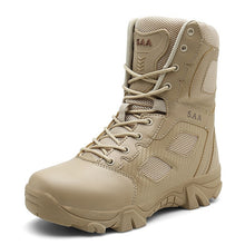 Load image into Gallery viewer, MIXIDELAI Size 39-47 Desert Tactical Mens Boots Wear-resisting Army Boots Men Waterproof Outdoor Hiking Men Combat Ankle Boots