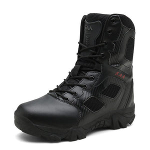 MIXIDELAI Size 39-47 Desert Tactical Mens Boots Wear-resisting Army Boots Men Waterproof Outdoor Hiking Men Combat Ankle Boots