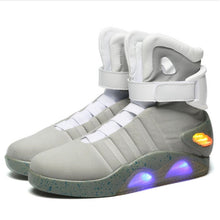 Load image into Gallery viewer, Adults USB Charging Led Luminous Shoes For Men&#39;s Fashion Light Up Casual Men B back to the Future Glowing Man Sneakers Free ship