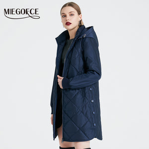 MIEGOFCE 2019 Spring Autumn Women's Jacket Simple Quilted Women's Coat Fashion Windproof Warm Parka New Design Hot Sale Product