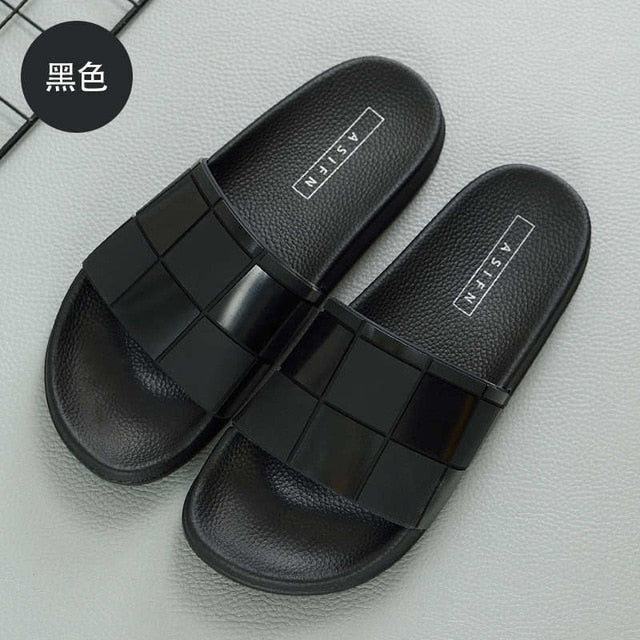 Slippers Men Unisex Bathroom Shower Slippers Indoor Home Slippers Beach Summer Flat Heel Casual Flats