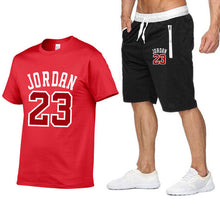 Load image into Gallery viewer, Tracksuit Men Shorts Summer Casual men&#39;s Set Men&#39;s Sportswear Suit Shorts Brand Clothing Two Pieces Top Tee+Shorts Sweat Suits