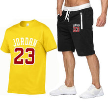 Load image into Gallery viewer, Tracksuit Men Shorts Summer Casual men&#39;s Set Men&#39;s Sportswear Suit Shorts Brand Clothing Two Pieces Top Tee+Shorts Sweat Suits