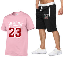 Load image into Gallery viewer, Tracksuit Men Shorts Summer Casual men&#39;s Set Men&#39;s Sportswear Suit Shorts Brand Clothing Two Pieces Top Tee+Shorts Sweat Suits