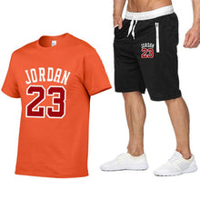 Load image into Gallery viewer, Tracksuit Men Shorts Summer Casual men&#39;s Set Men&#39;s Sportswear Suit Shorts Brand Clothing Two Pieces Top Tee+Shorts Sweat Suits