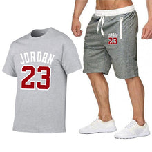 Load image into Gallery viewer, Tracksuit Men Shorts Summer Casual men&#39;s Set Men&#39;s Sportswear Suit Shorts Brand Clothing Two Pieces Top Tee+Shorts Sweat Suits