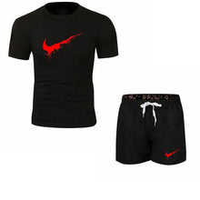 Load image into Gallery viewer, Summer Men's Sets T Shirts+shorts men Brand clothing Two piece suit tracksuit Fashion Casual Tshirts Gyms Workout Fitness Sets
