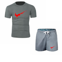 Load image into Gallery viewer, Summer Men's Sets T Shirts+shorts men Brand clothing Two piece suit tracksuit Fashion Casual Tshirts Gyms Workout Fitness Sets