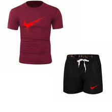 Load image into Gallery viewer, Summer Men's Sets T Shirts+shorts men Brand clothing Two piece suit tracksuit Fashion Casual Tshirts Gyms Workout Fitness Sets