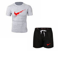 Load image into Gallery viewer, Summer Men's Sets T Shirts+shorts men Brand clothing Two piece suit tracksuit Fashion Casual Tshirts Gyms Workout Fitness Sets