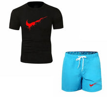 Load image into Gallery viewer, Summer Men's Sets T Shirts+shorts men Brand clothing Two piece suit tracksuit Fashion Casual Tshirts Gyms Workout Fitness Sets