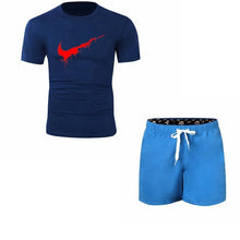 Load image into Gallery viewer, Summer Men's Sets T Shirts+shorts men Brand clothing Two piece suit tracksuit Fashion Casual Tshirts Gyms Workout Fitness Sets
