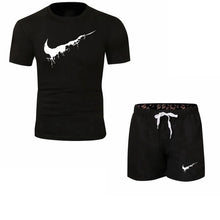 Load image into Gallery viewer, Summer Men's Sets T Shirts+shorts men Brand clothing Two piece suit tracksuit Fashion Casual Tshirts Gyms Workout Fitness Sets