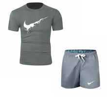 Load image into Gallery viewer, Summer Men's Sets T Shirts+shorts men Brand clothing Two piece suit tracksuit Fashion Casual Tshirts Gyms Workout Fitness Sets