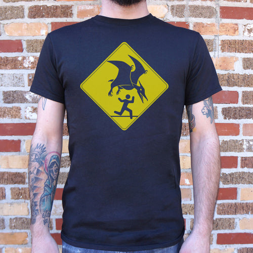 Pterosaur Warning  T-Shirt (Mens)