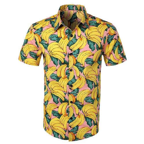 Mens Floral Shirt - Banana